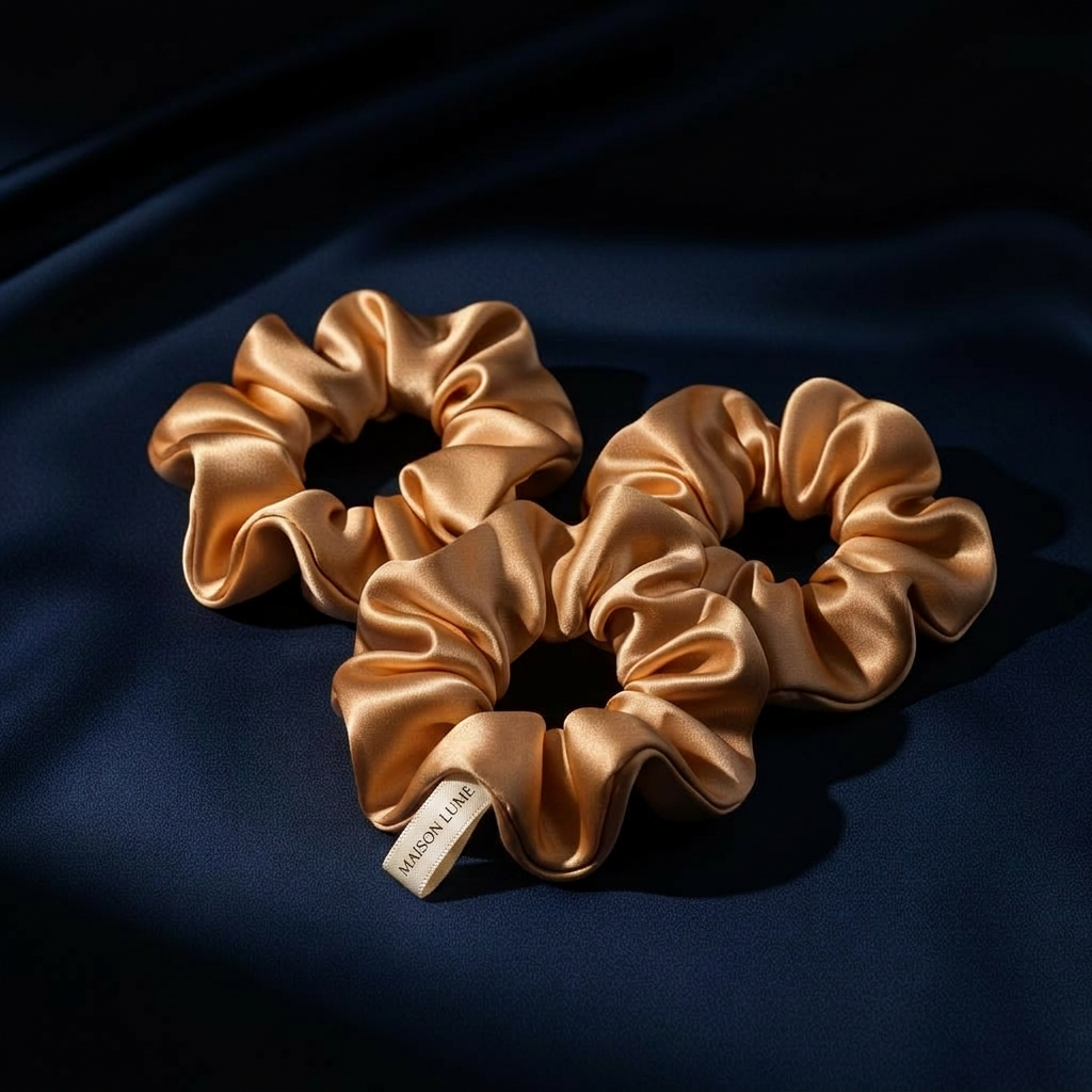 Scrunchie Set — Champagne (3-pack)
